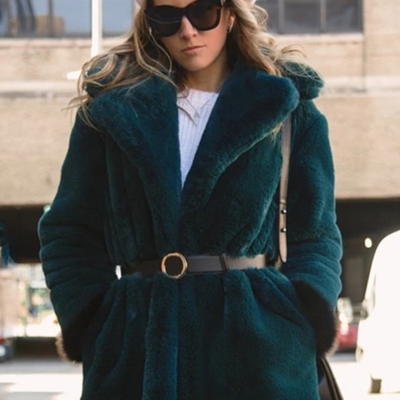 MODA ME COUTURE Jackets & Blazers - KELLY Emerald Green Coat